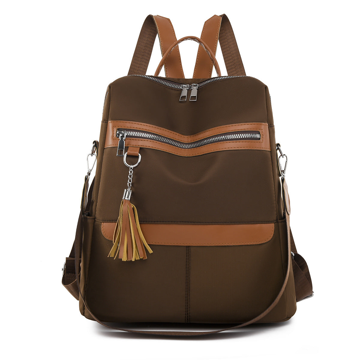 Wear-resistant Women's Casual Backpack Brown 724GoShop