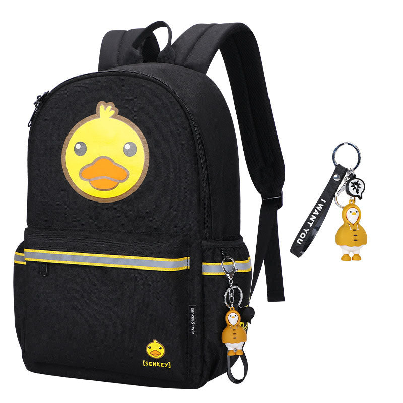 Dinosaur Backpack Cartoon School Bags Black yellow duck 724GoShop