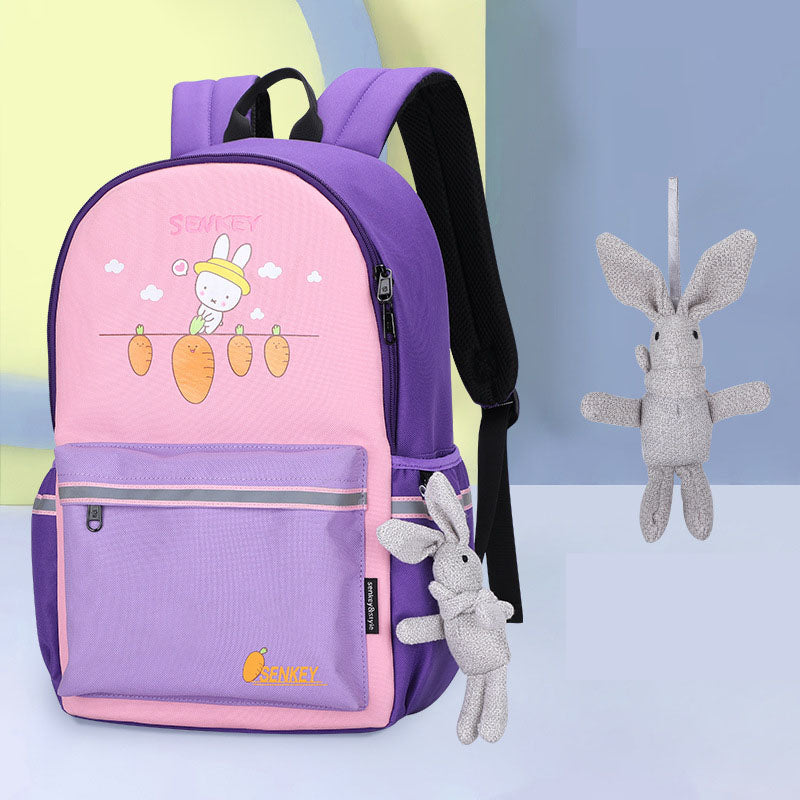 Dinosaur Backpack Cartoon School Bags Pink and purple rabbit 724GoShop