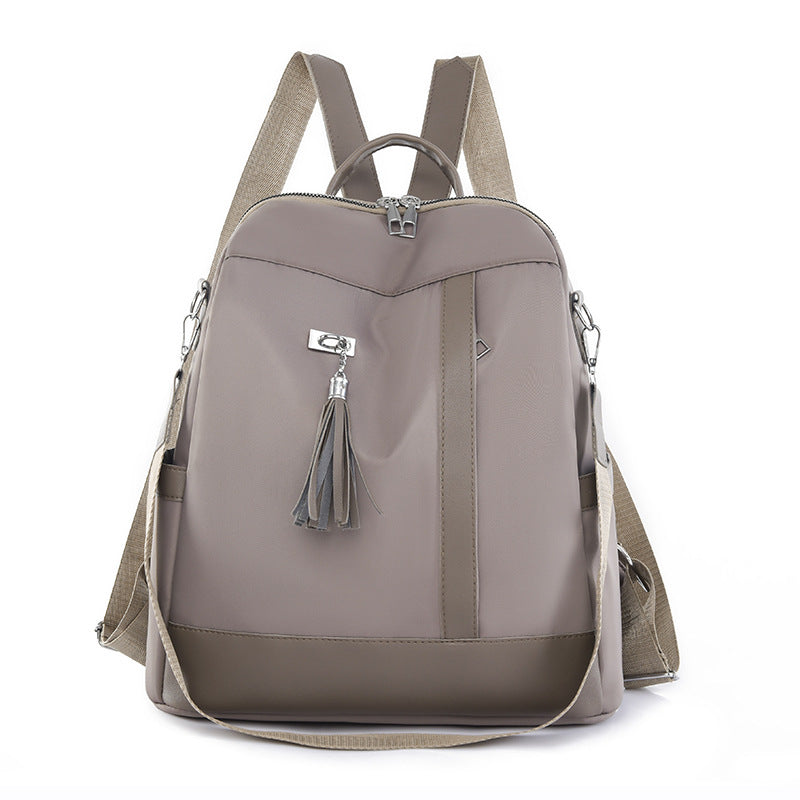 Women's Backpack Lightweight Oxford Cloth Large Capacity Khaki 724GoShop