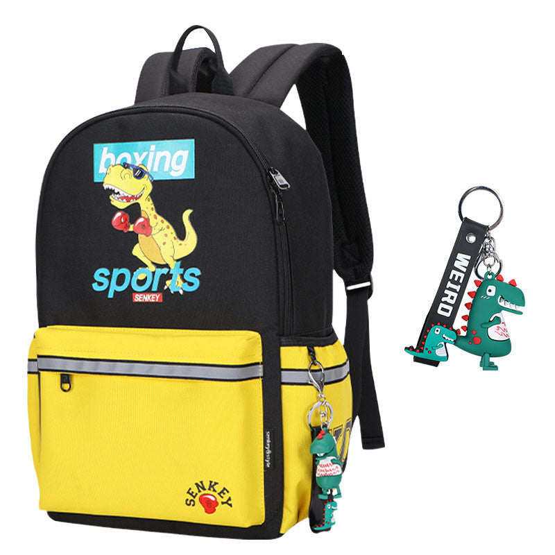 Dinosaur Backpack Cartoon School Bags Black and Yellow Dinosaur 724GoShop