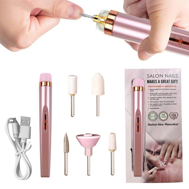 Electric Nail Drill Sander Spray Rose Gold 724GoShop