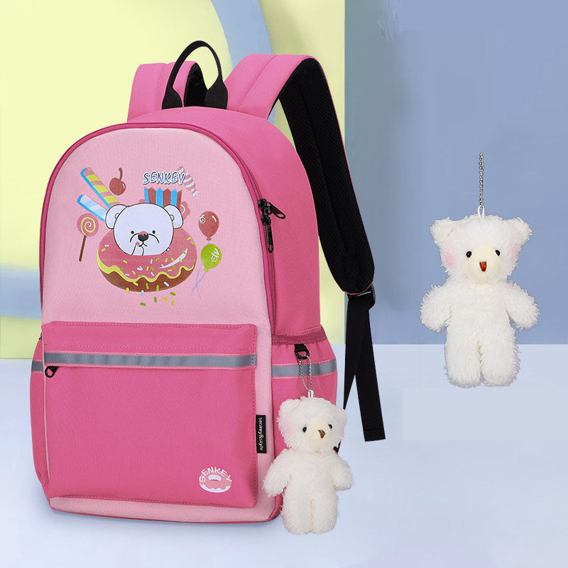 Dinosaur Backpack Cartoon School Bags Rose red and pink bear 724GoShop