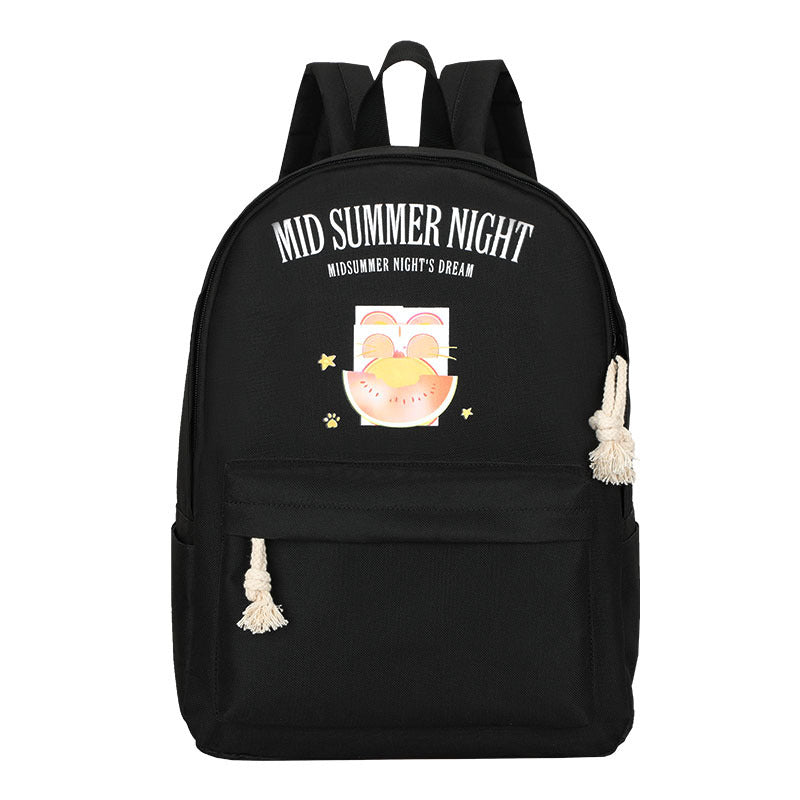 middle school student bag backpack black watermelon 724GoShop