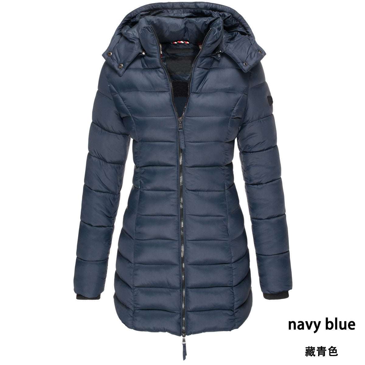 New Women Hooded Winter Warm Fashion Coats Dark blue 724GoShop