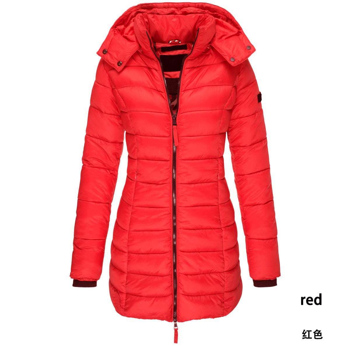 New Women Hooded Winter Warm Fashion Coats Red 724GoShop