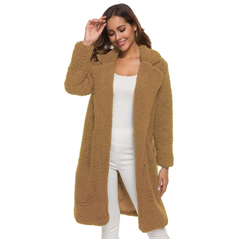 Long Winter Coat Woman Camel color 724GoShop