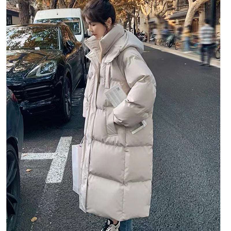 long jacket female knee winter jacket 724GoShop