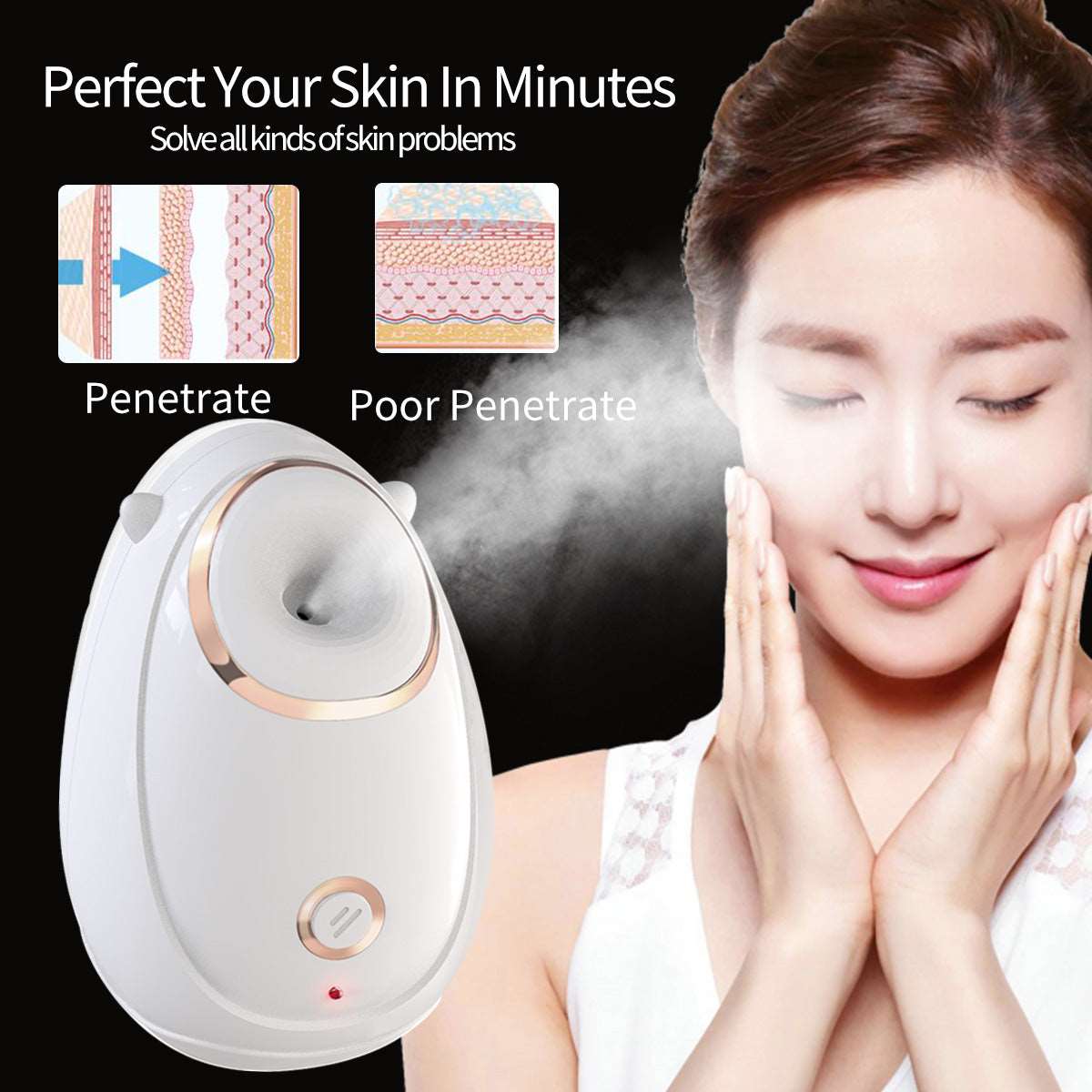 Beauty Face 2 in 1 Nano Spa Facial Humidifier Steamer 724GoShop