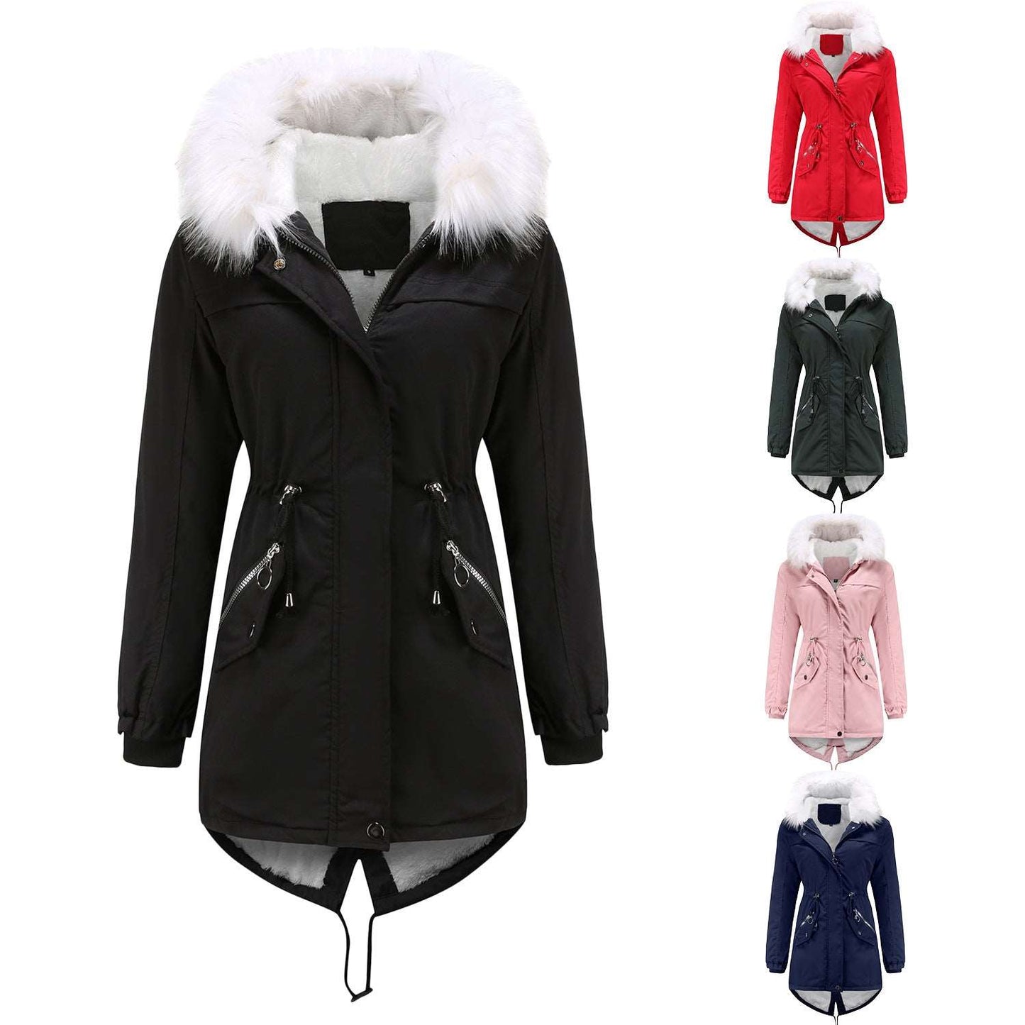 hooded warm long parkas women's winter jacket 724GoShop