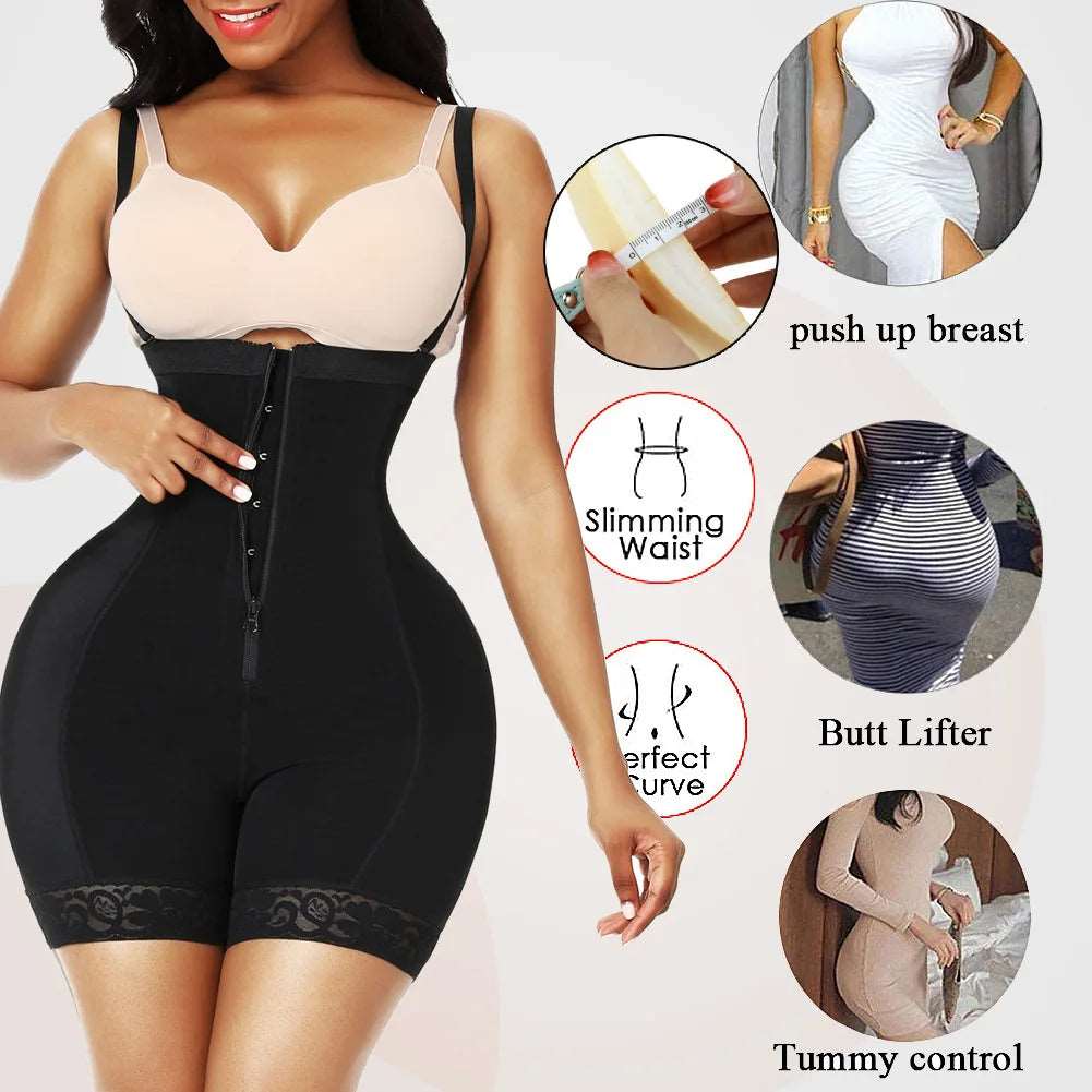 Dropshipping 2022 Bodysuit Zipper Tummy Slimming Corset Padded Shapewear For Women 724GoShop