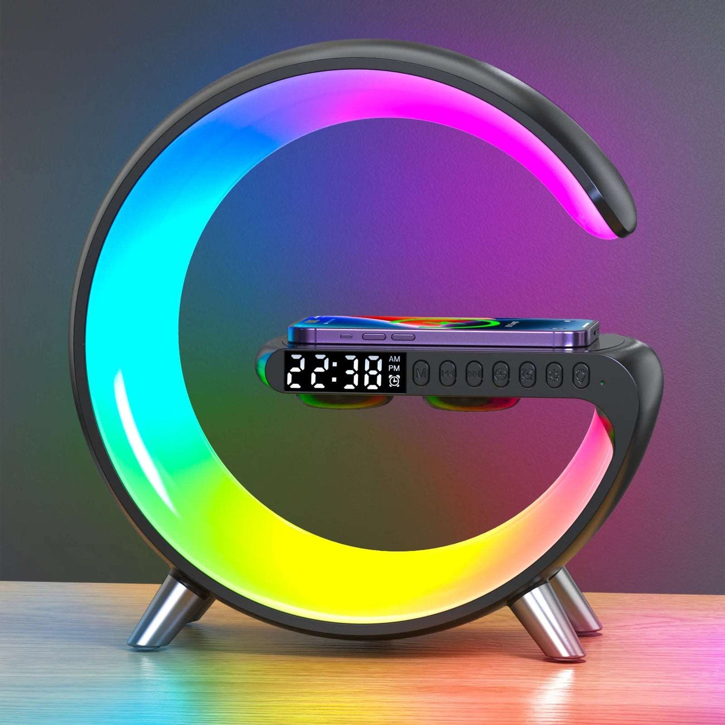 Best Selling Products 2023 Digital Alarm Clock Wireless Charger Led Night Light Fast Charger Stand New Style Wireless Charger 724GoShop