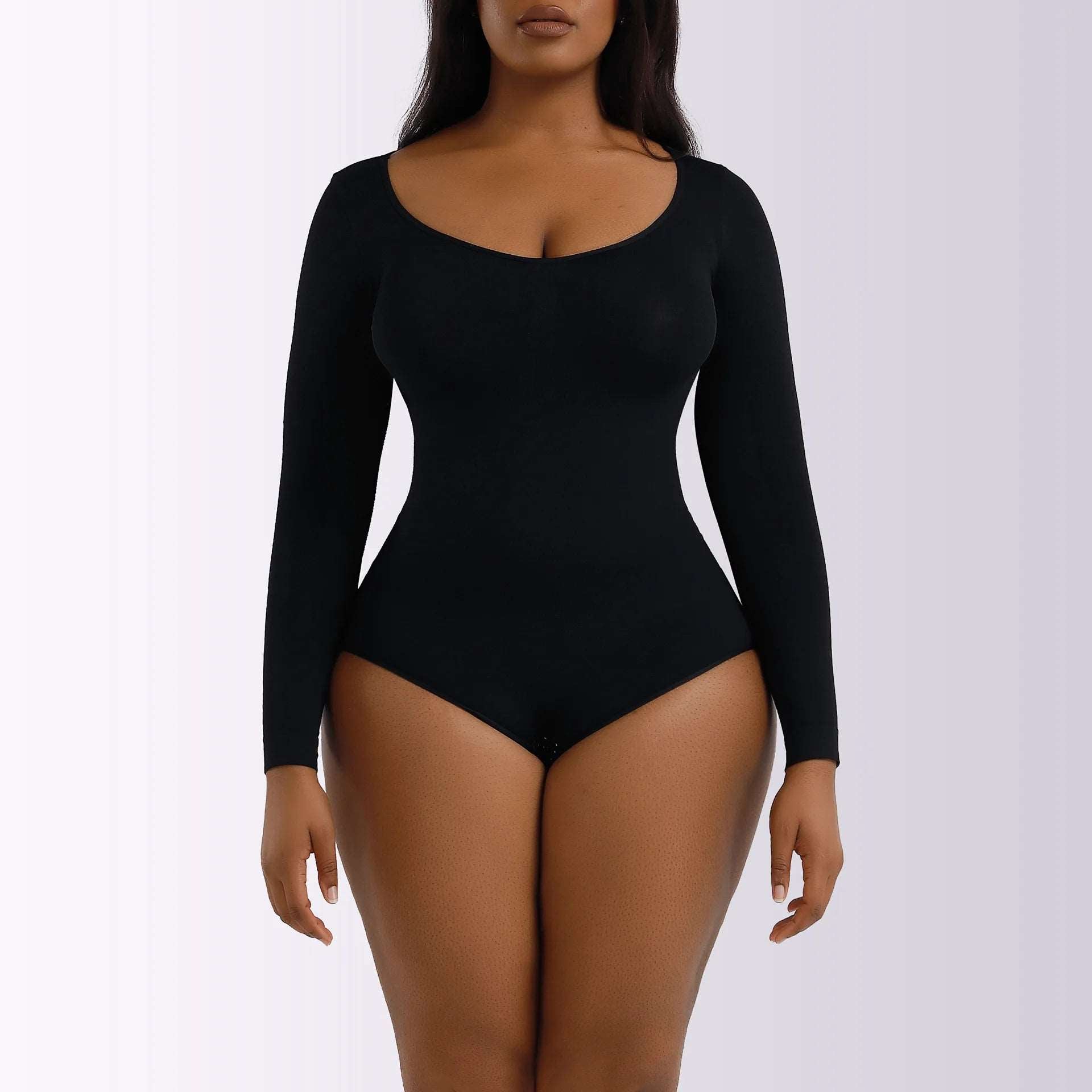 Elasticity Full Body Shaper Women Slimming Seamless Shapewear For Women long sleeves black 724GoShop