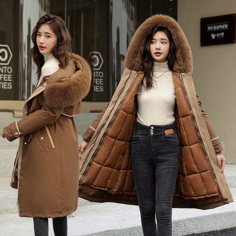 Cotton Jacket Long 2 pcs Parkas Women 724GoShop