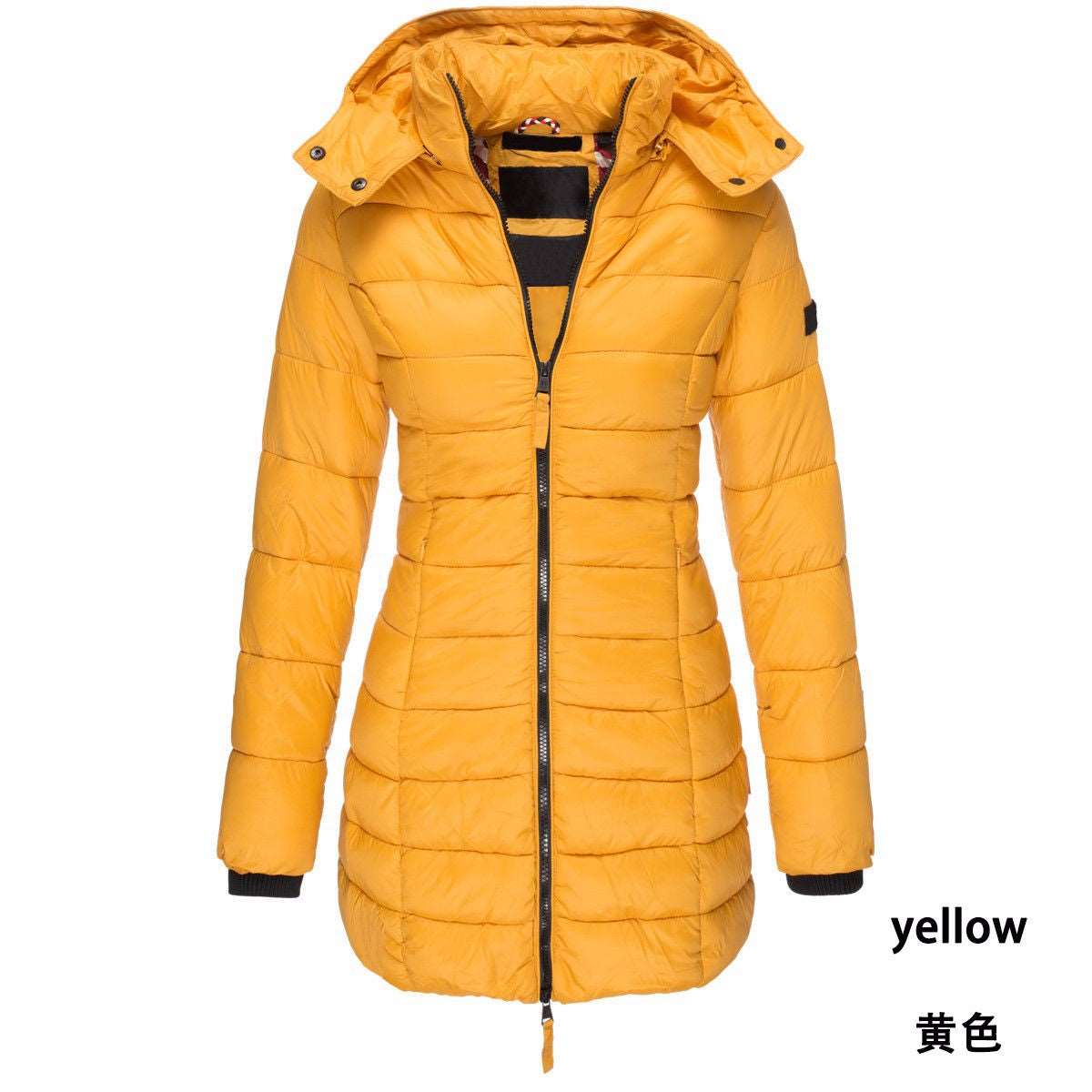 New Women Hooded Winter Warm Fashion Coats Yellow 724GoShop