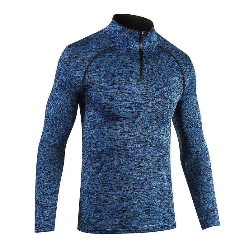 Men Sport Long Sleeve Outdoor Jogging Navy Blue 724GoShop