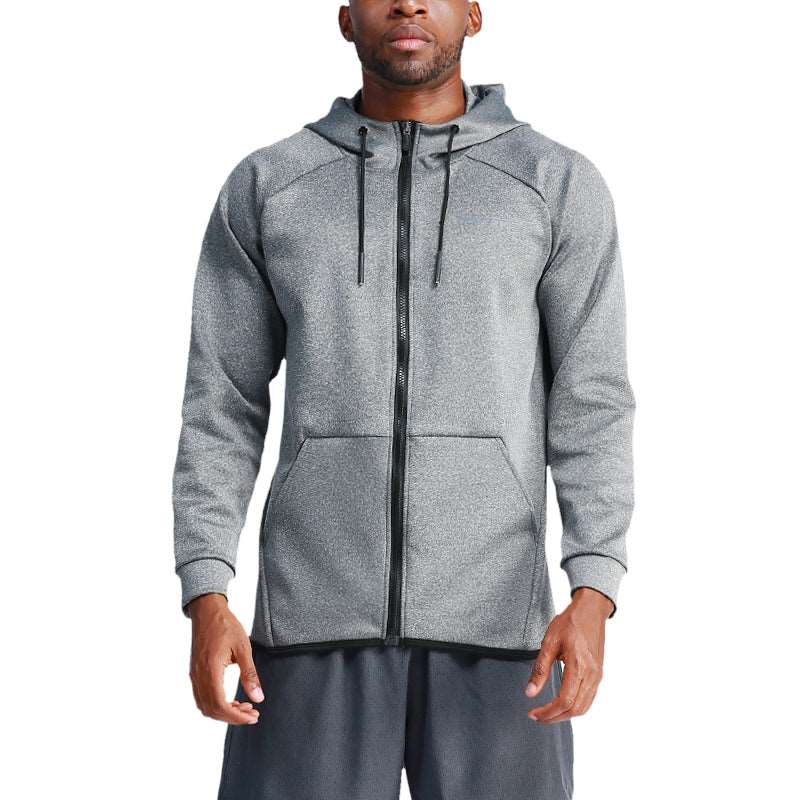 men's jackets gym Hoodie jacket Gray 724GoShop