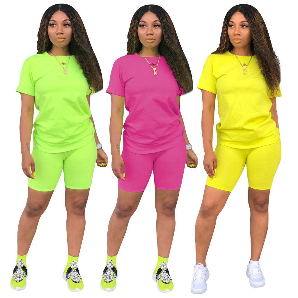 22ST0605 Women Clothing Cotton T Shirt sets 724GoShop