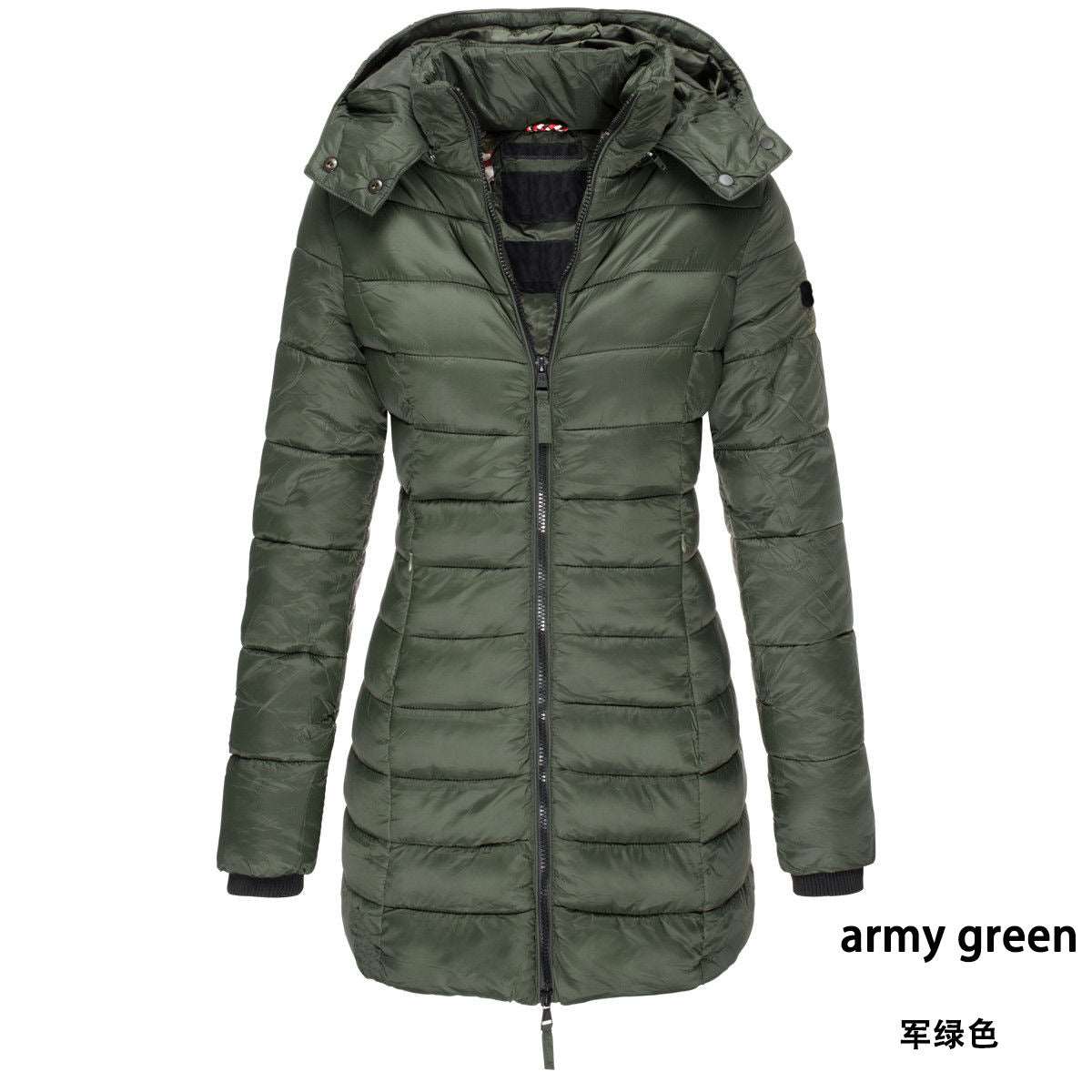 New Women Hooded Winter Warm Fashion Coats green 724GoShop