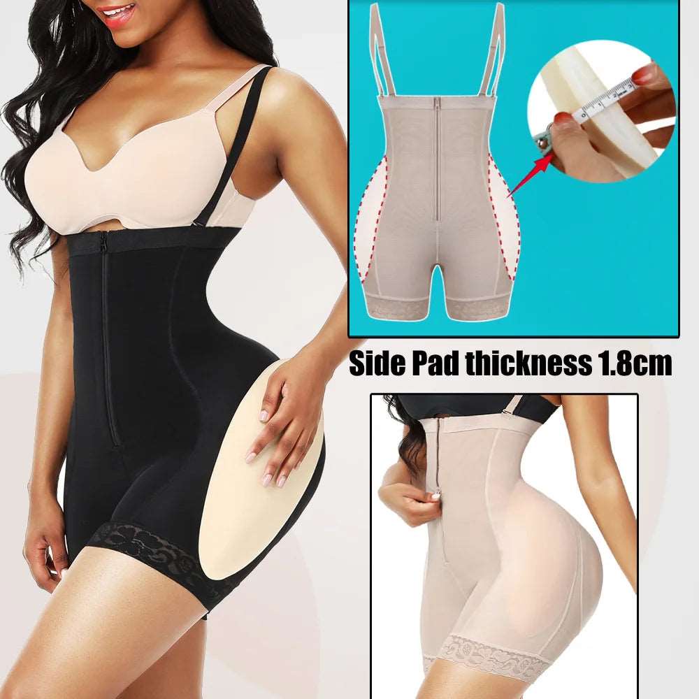 Dropshipping 2022 Bodysuit Zipper Tummy Slimming Corset Padded Shapewear For Women 724GoShop