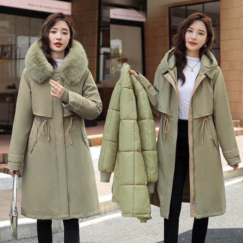 Cotton Jacket Long 2 pcs Parkas Women color4 724GoShop