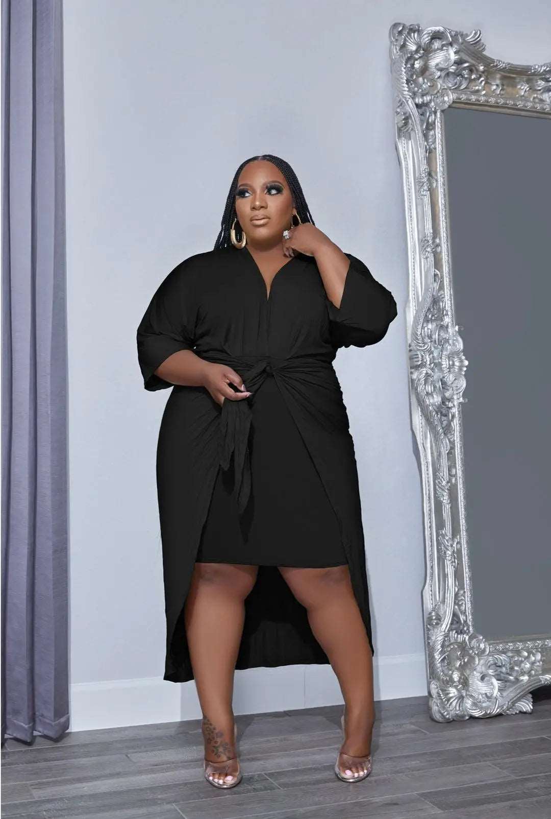 best selling clothing oversized plus size women's dresses 724GoShop