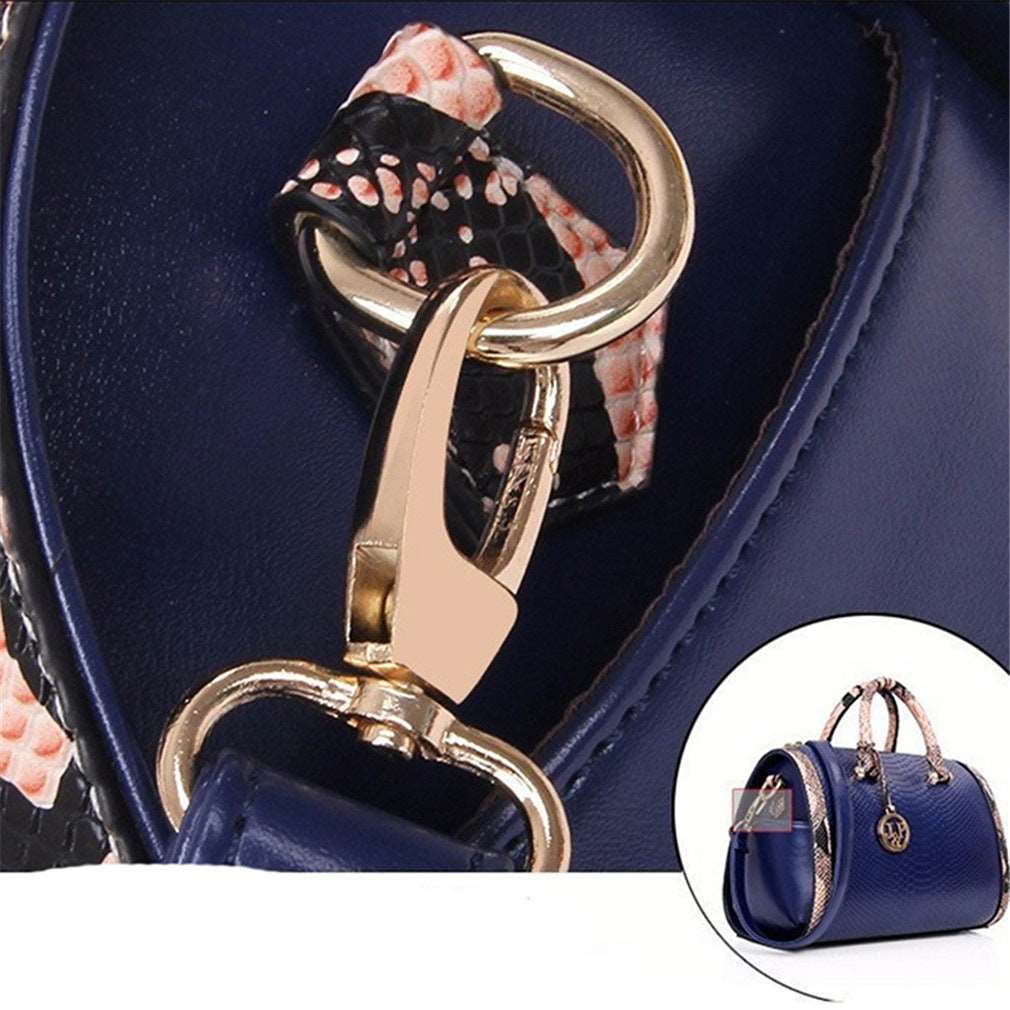 Leather boston handbag for women 724GoShop