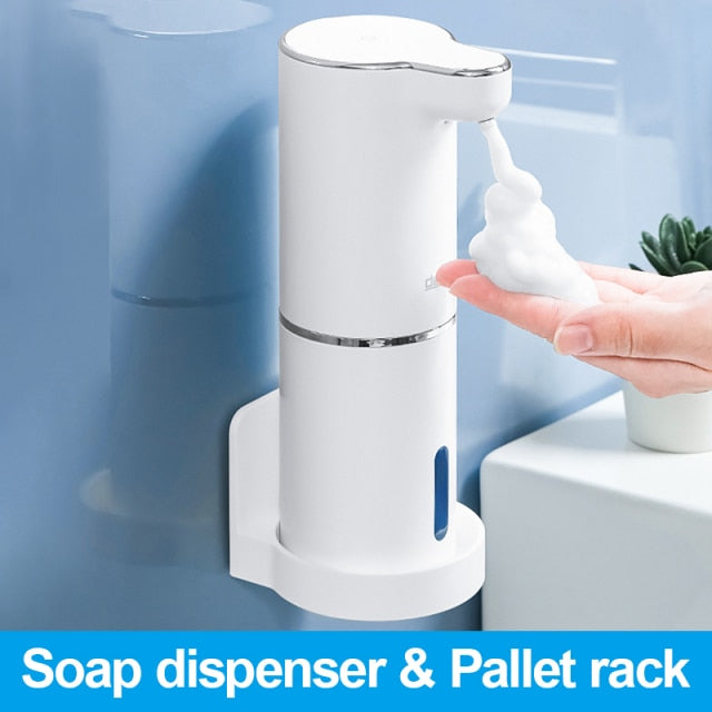 Automatic Foam Soap Dispensers White with rack 724GoShop