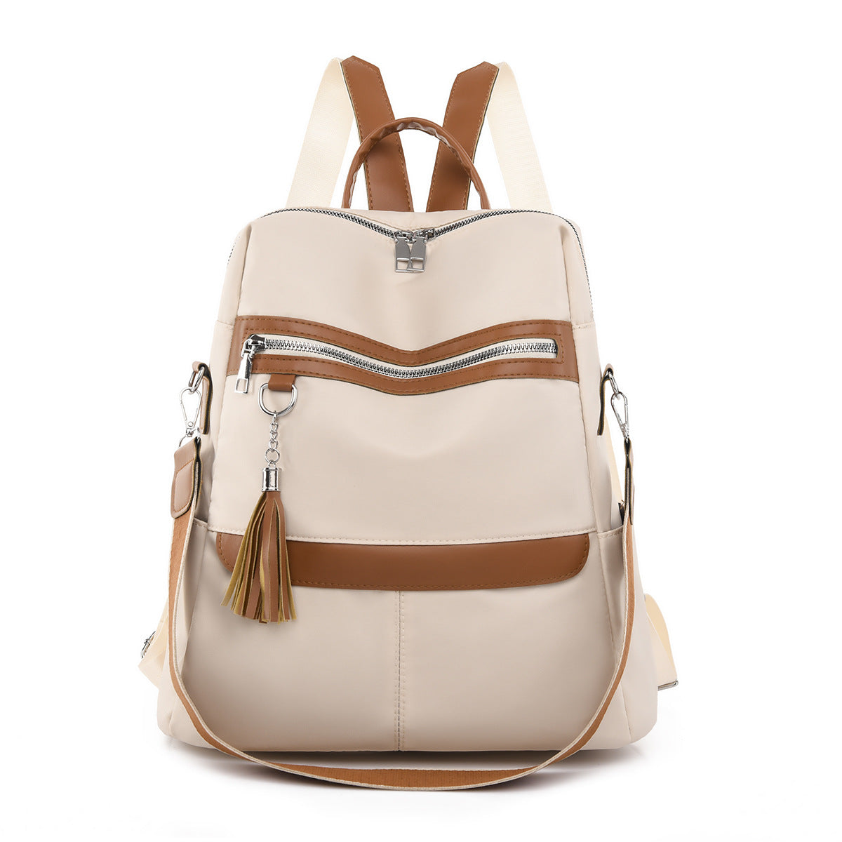 Wear-resistant Women's Casual Backpack White 724GoShop