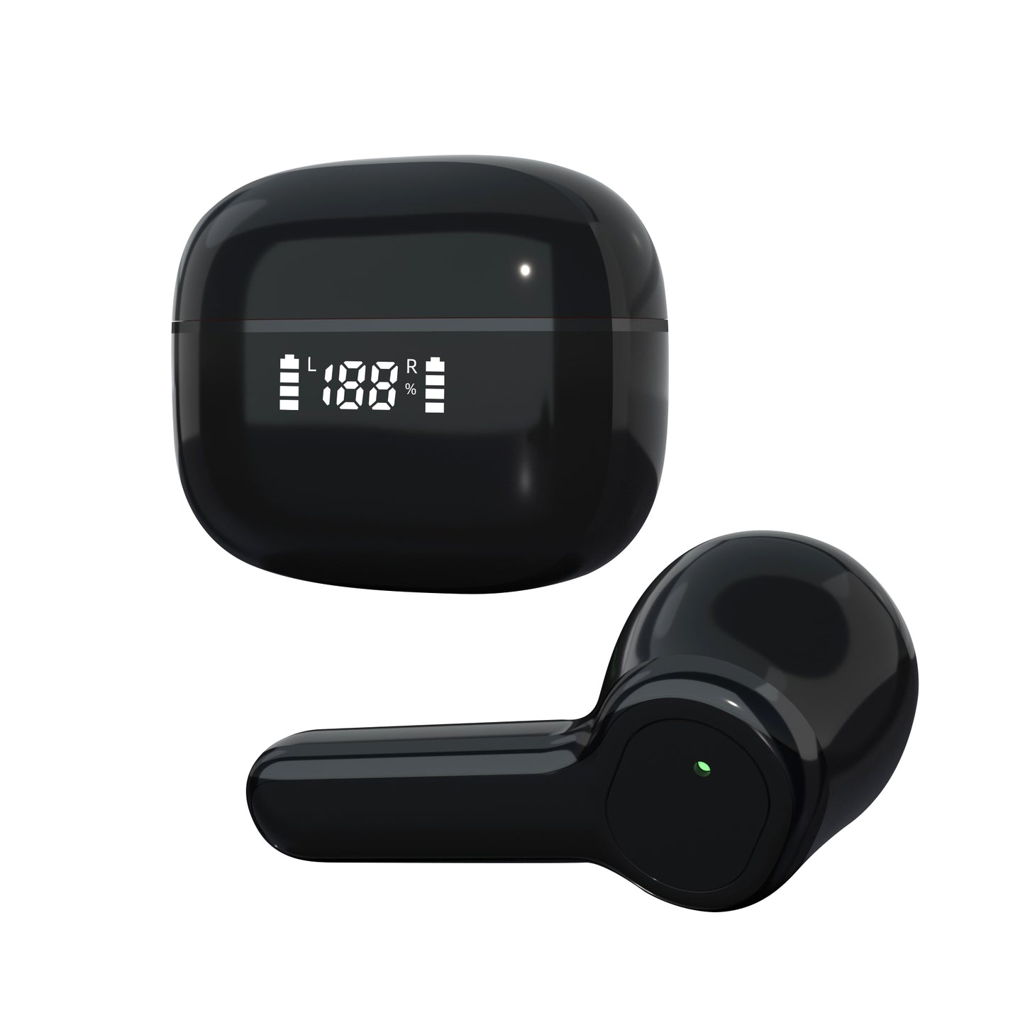 Wireless Earbuds Phone Accessories LED Display ANC ENC Noise canceling High Version 2mics ANC +ENC With LED (Black) 724GoShop