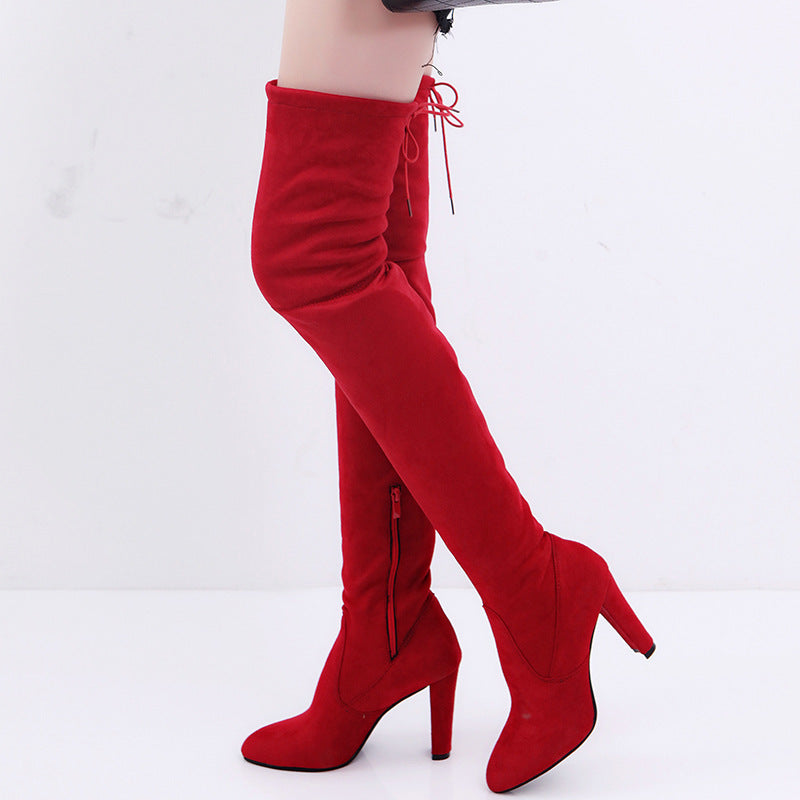 High Boots women heels fashion Red 724GoShop