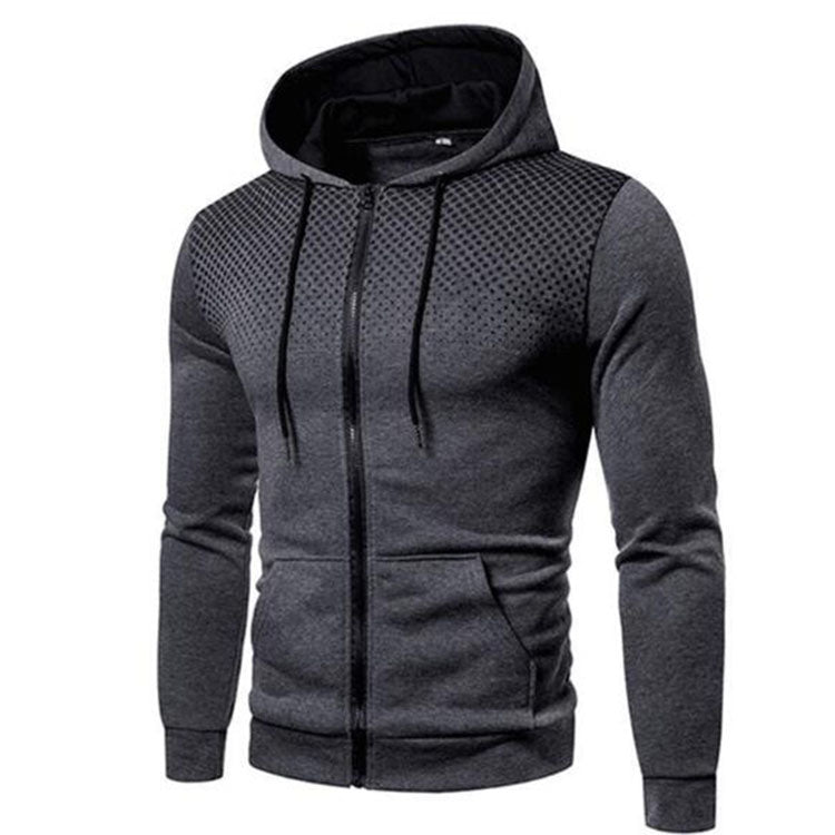 Fashion Zipper Men Hoodies Warm Gray 724GoShop