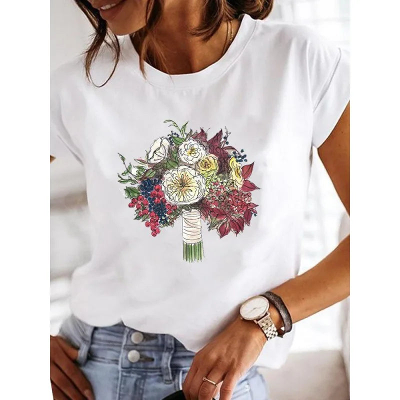 Short Sleeve Love Casual T-shirts Clothes Women Female T Clothing Ladies graphics Style-16 724GoShop