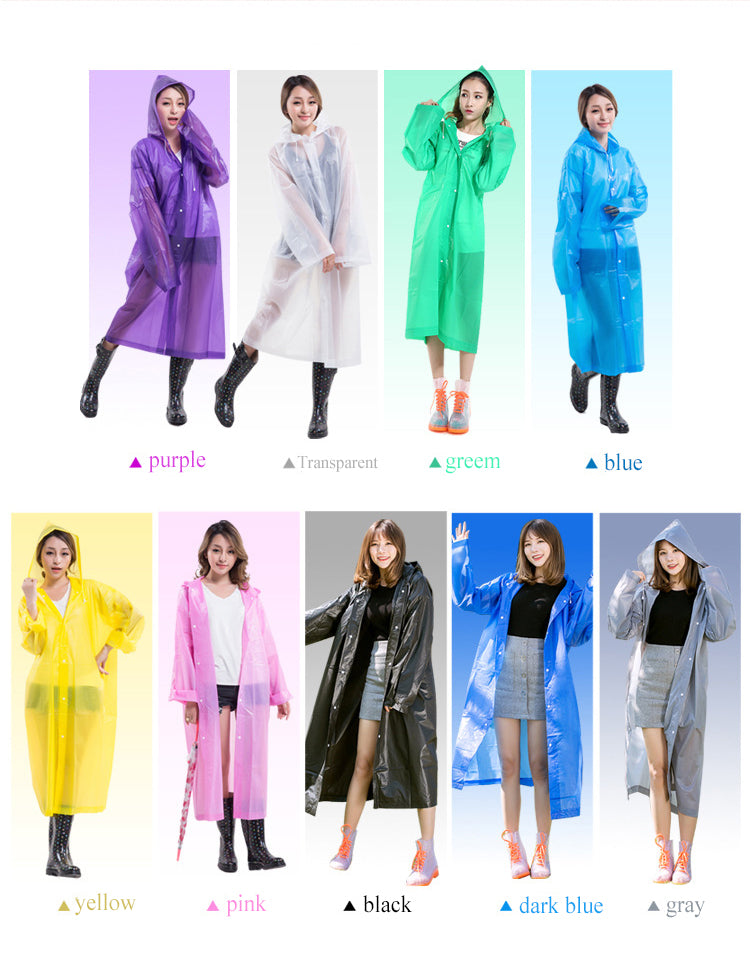 Women Men Impermeable Thickened Waterproof Raincoat Tourism Outdoor Hiking Rain Poncho Raincoat Hooded Rain Coat 724GoShop