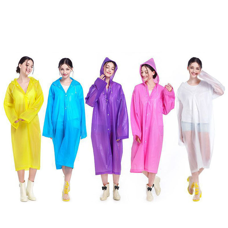 Reusable Raincoat Jackets Lightweight Rain Clear Ponchos with Hood 724GoShop