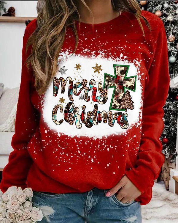 Trendy Women's Winter Sweatshirt New Christmas Fashion Digital Printing Gradient Decoration Breathable Knitted Digital printing 4 724GoShop