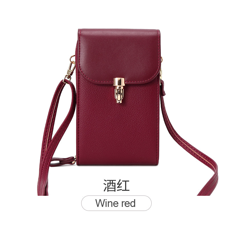 handbags, large-capacity mini shoulder phone bag Wine red 724GoShop