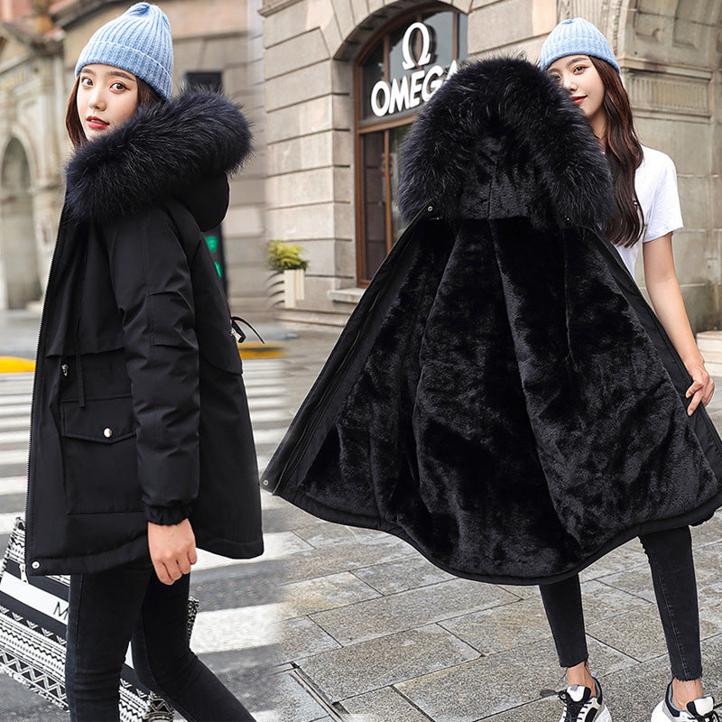 Winter Jacket Women Thick Warm Parka Hooded Cotton Coat Slim Jacket Long Paragraph Plus Size 724GoShop