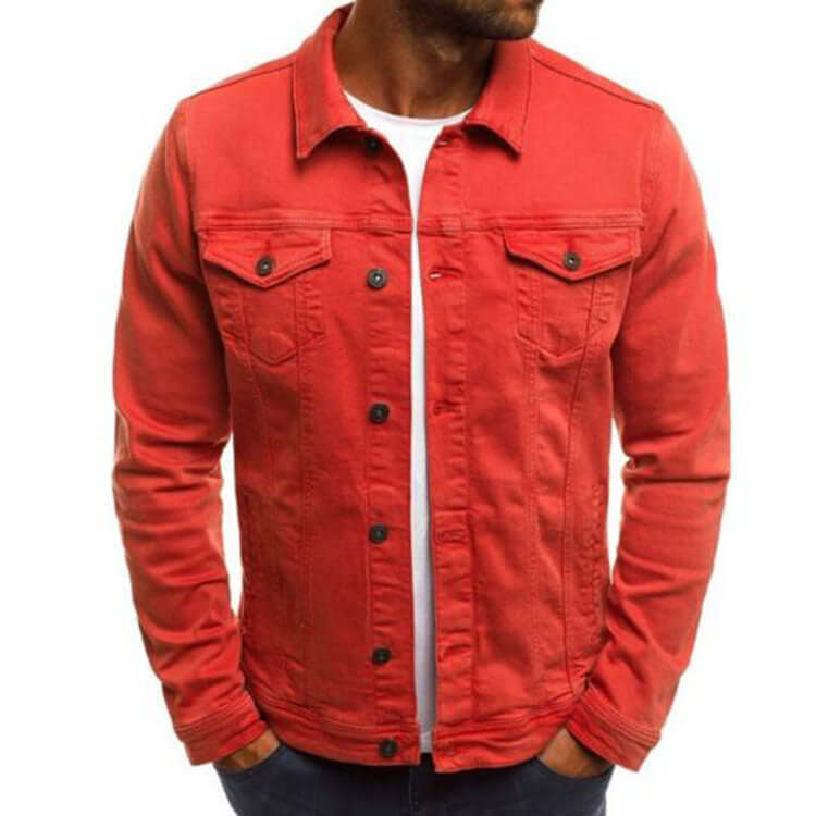 Autumn Men Jacket Casual Men Coat Red 724GoShop