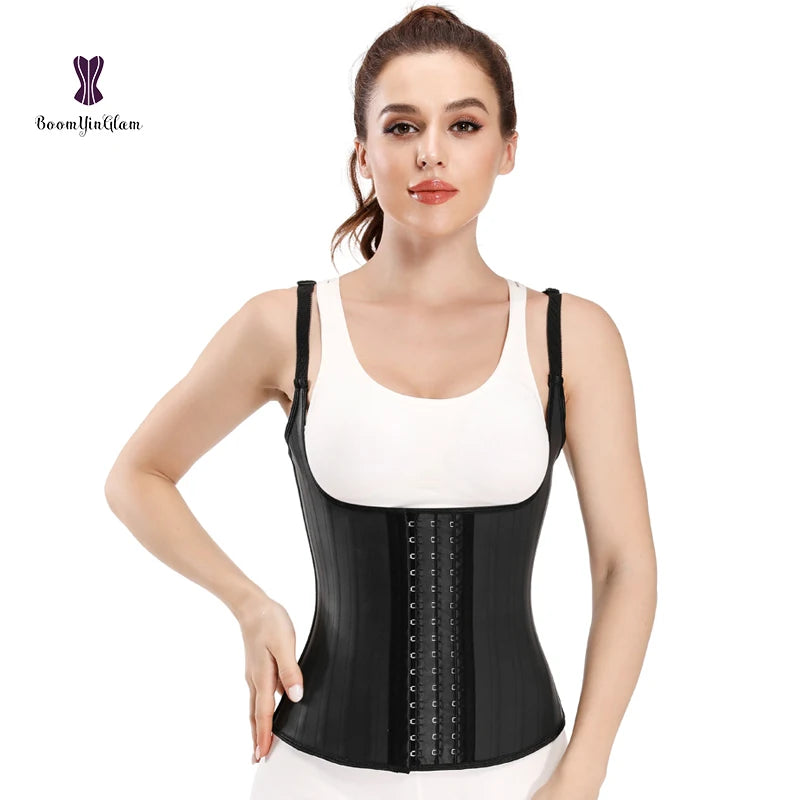 Women Corset Vest 25 Steel Bone Gaines Amincissantes Sheath With 3 Hooks 724GoShop