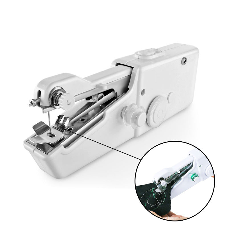 Portable Mini Hand Sewing Machine Quick Handy Stitch Sew Needlework Cordless Clothes Fabrics Household Electric Sewing Machine 724GoShop