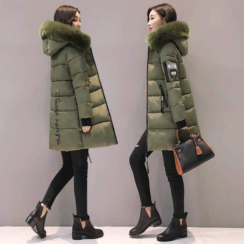 warm hooded cotton-padded winter jackets coats army green 724GoShop