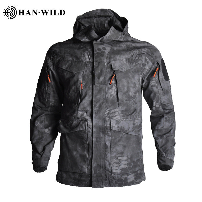 M65 solid Windproof jacket Black python 724GoShop