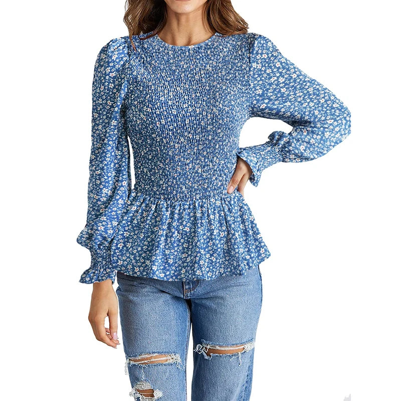 Women Blouses Pullover Denim Shirts Waist Denim Blouse 724GoShop