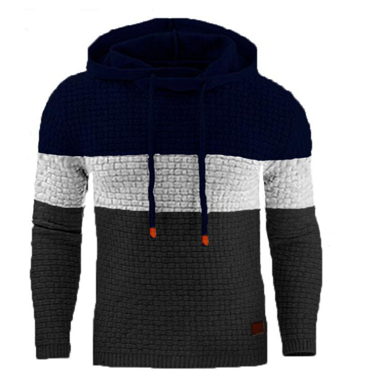 Men Hoodies Jacquard Warm Knitted Male NAVY 724GoShop