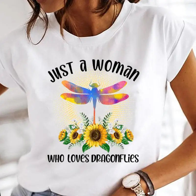 Women Print Clothes Watercolor New Lovely Female Butterfly Tops Graphic T-Shirt Style-14 724GoShop