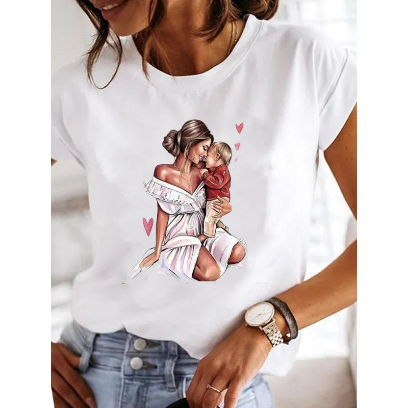 Short Sleeve Love Casual T-shirts Clothes Women Female T Clothing Ladies graphics Style-12 724GoShop