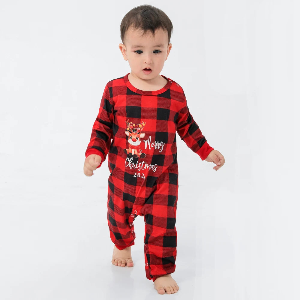 Xmas Winter Warm Soft Pants Pyjamas Blank Cotton Pajamas Set Matching Christmas Pajama for Family BABY 724GoShop