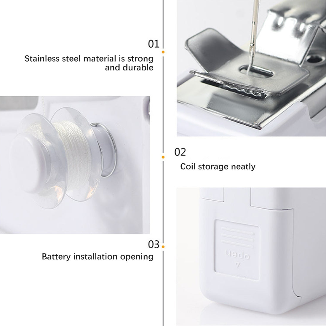 Portable Mini Hand Sewing Machine Quick Handy Stitch Sew Needlework Cordless Clothes Fabrics Household Electric Sewing Machine 724GoShop