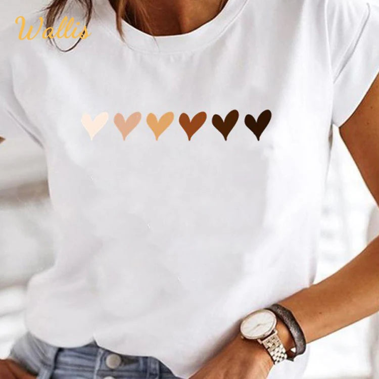 Short Sleeve Love Casual T-shirts Clothes Women Female T Clothing Ladies graphics 724GoShop